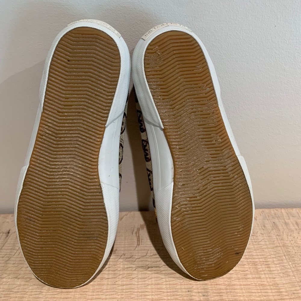 MICHAEL KORS shoes SZ 7 logo signature print lace-up sneakers - Picture 8 of 11